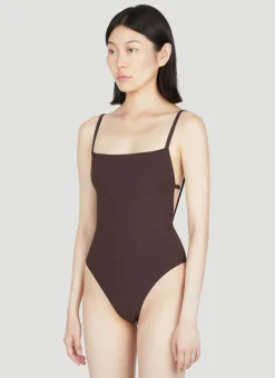 Square-Neck One Piece Swimsuit