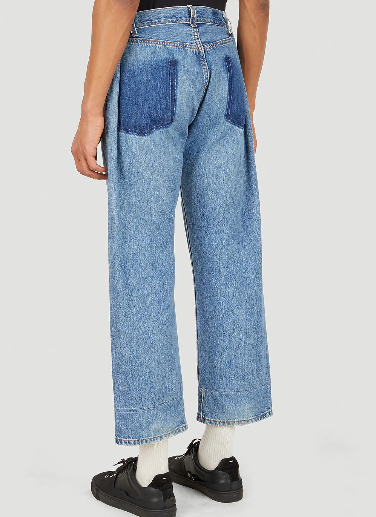 Stonewash Wide Leg Jeans