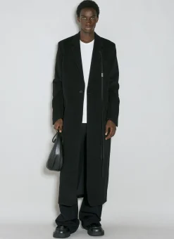 Straight Wool Tailored Coat