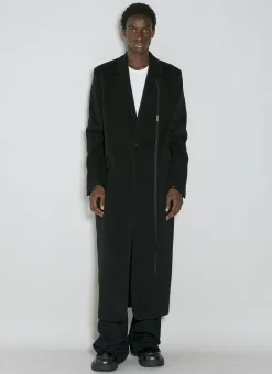 Straight Wool Tailored Coat