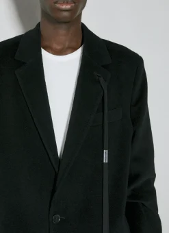 Straight Wool Tailored Coat
