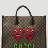 Strawberry Print Gg Tote Bag