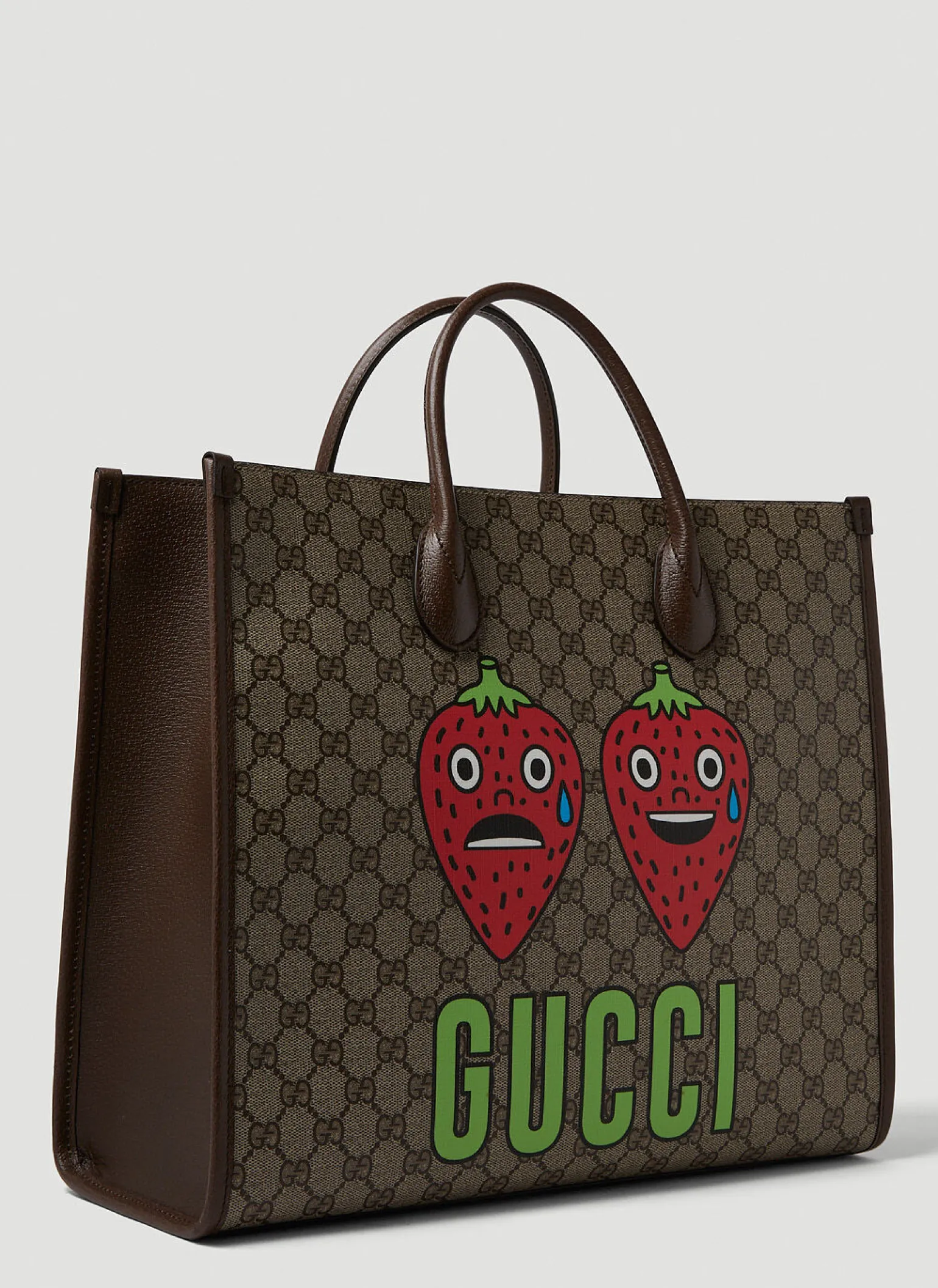 Strawberry Print Gg Tote Bag