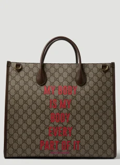 Strawberry Print Gg Tote Bag