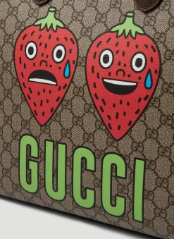 Strawberry Print Gg Tote Bag