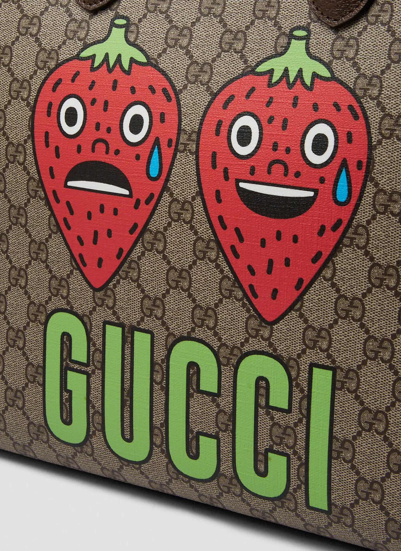 Strawberry Print Gg Tote Bag