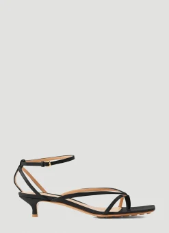 Stretch Strap Kitten Heel Sandals