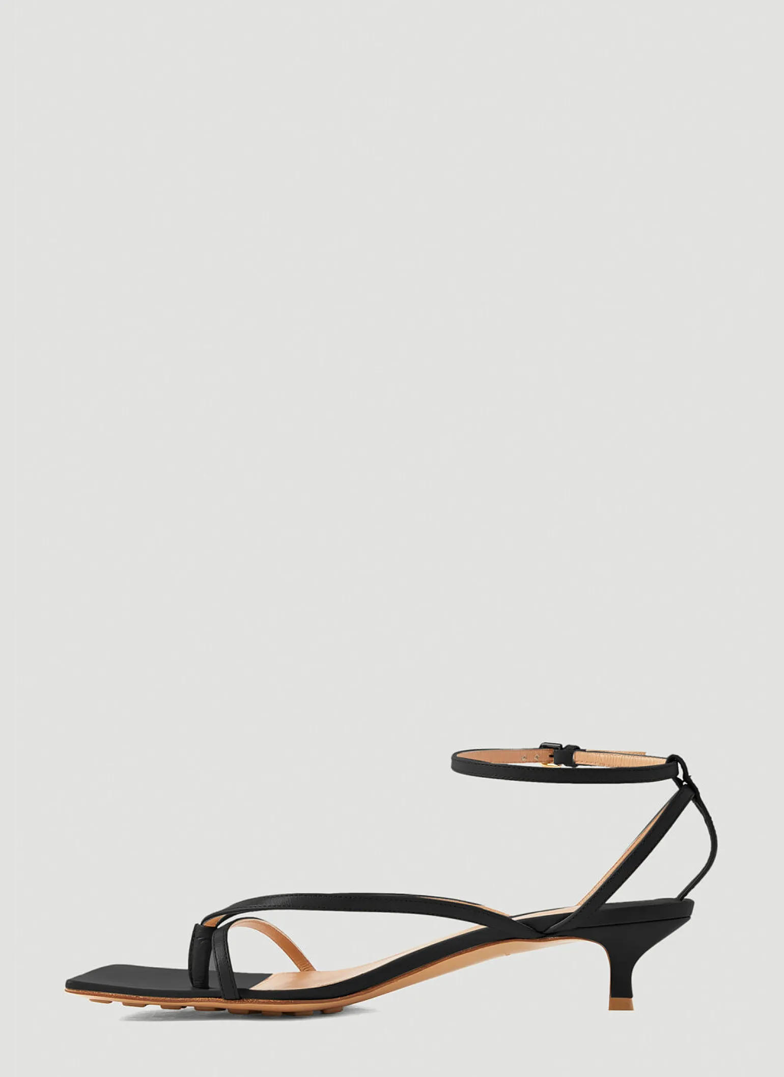 Stretch Strap Kitten Heel Sandals