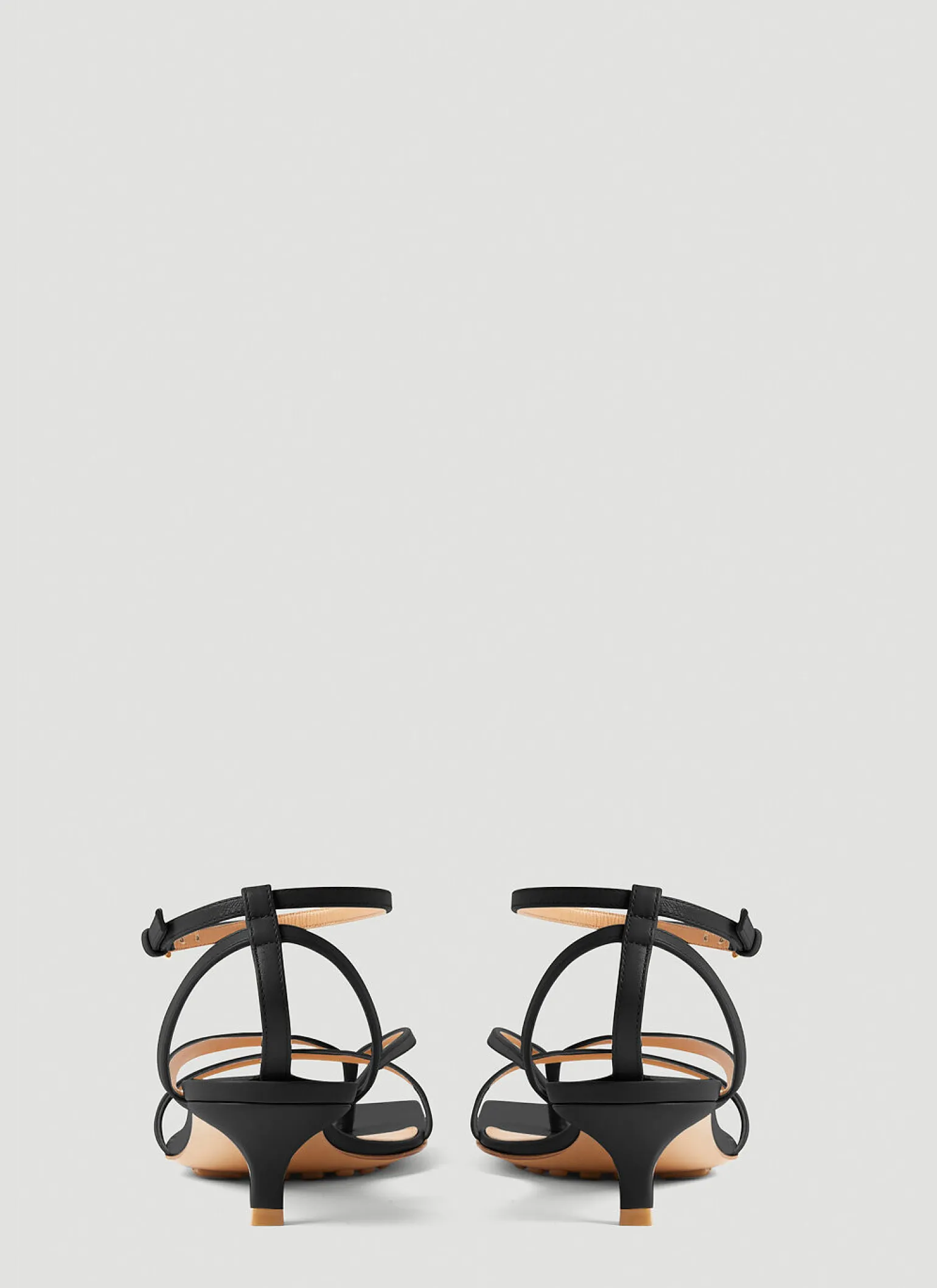 Stretch Strap Kitten Heel Sandals