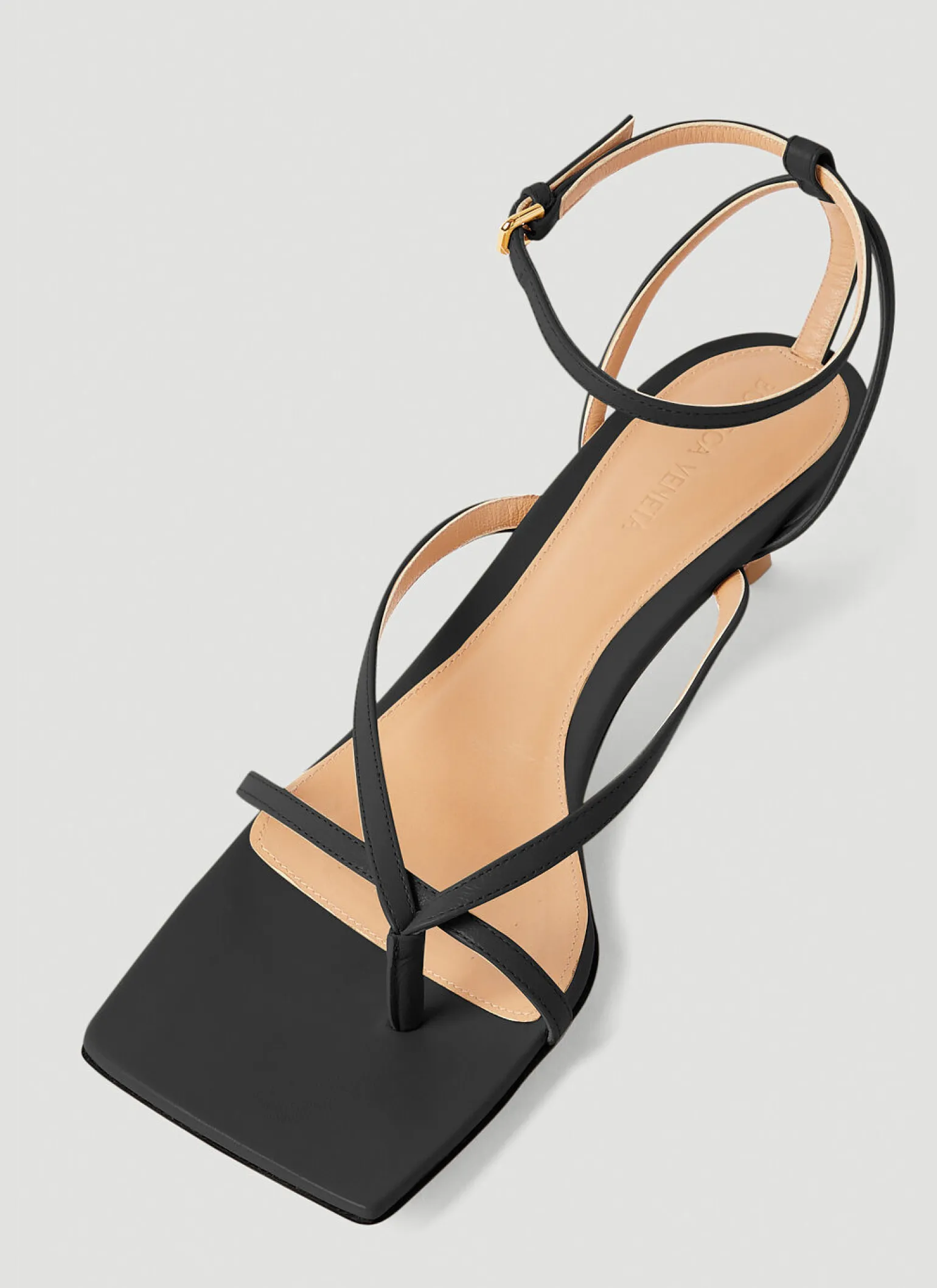 Stretch Strap Kitten Heel Sandals