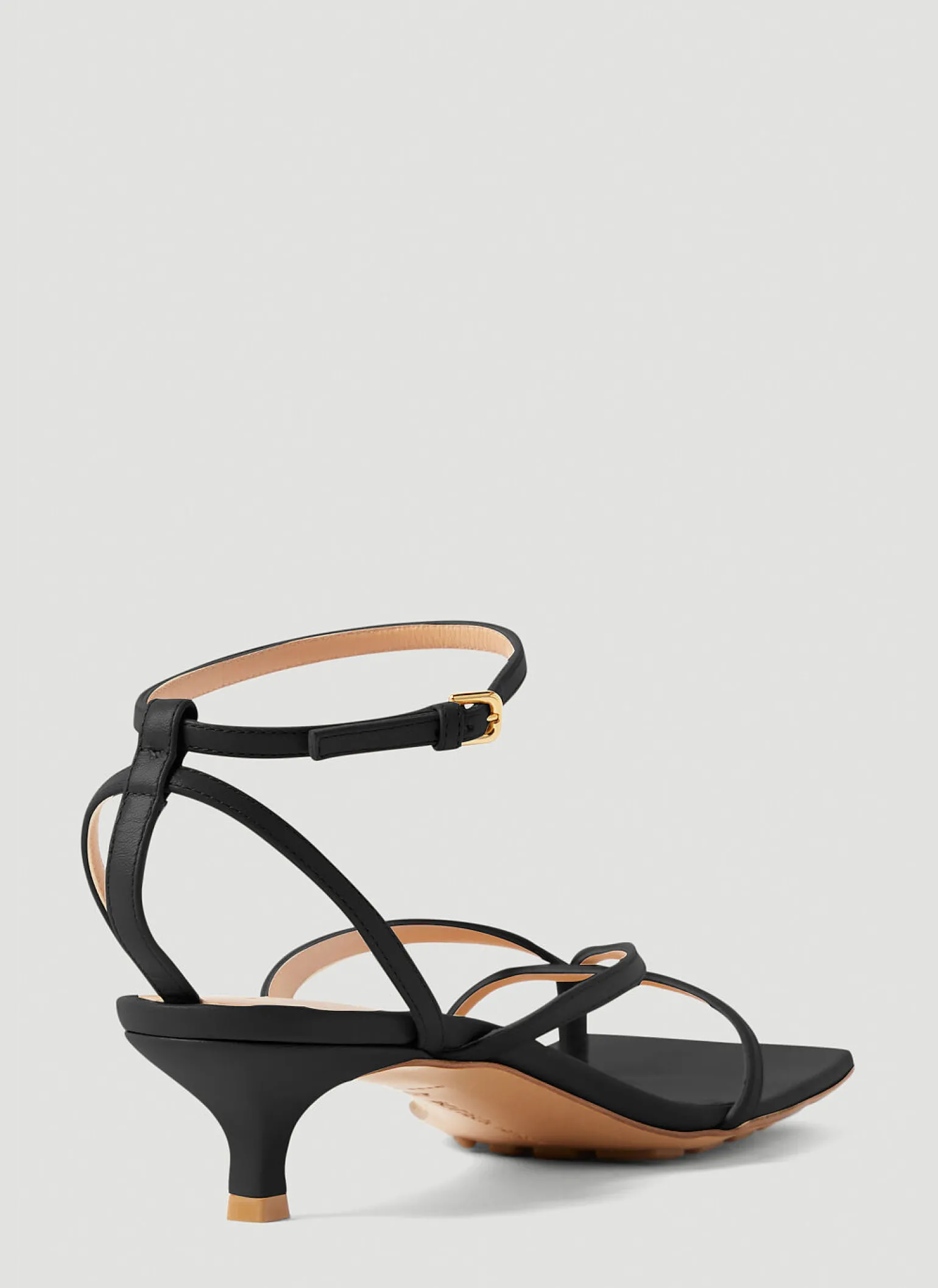 Stretch Strap Kitten Heel Sandals