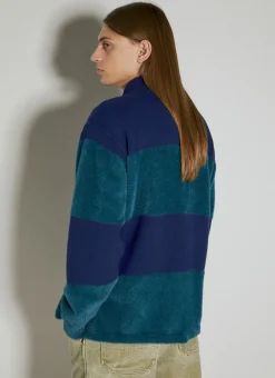Stripe Knit Polo Sweater