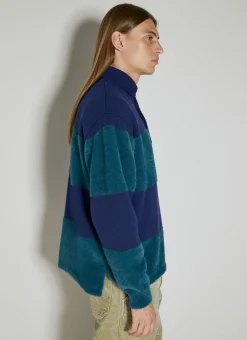 Stripe Knit Polo Sweater