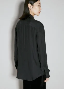 Stripe Logo Motif Shirt
