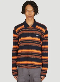 Striped Long Sleeve Polo Shirt
