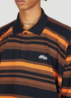 Striped Long Sleeve Polo Shirt