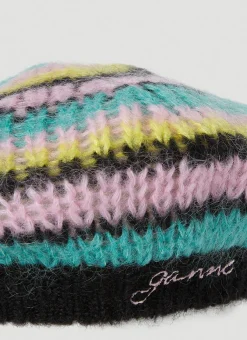Striped Mohair Beret