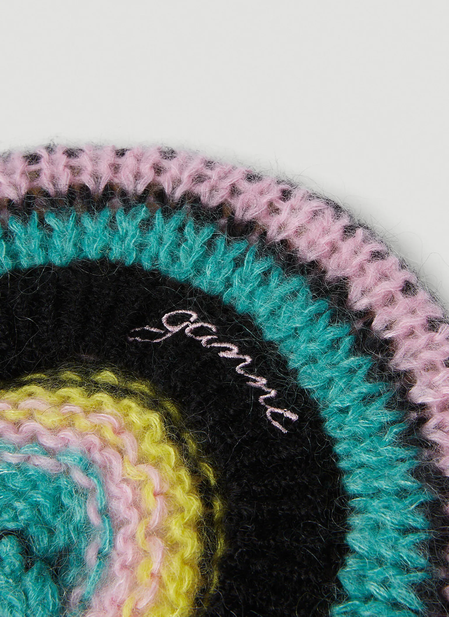 Striped Mohair Beret