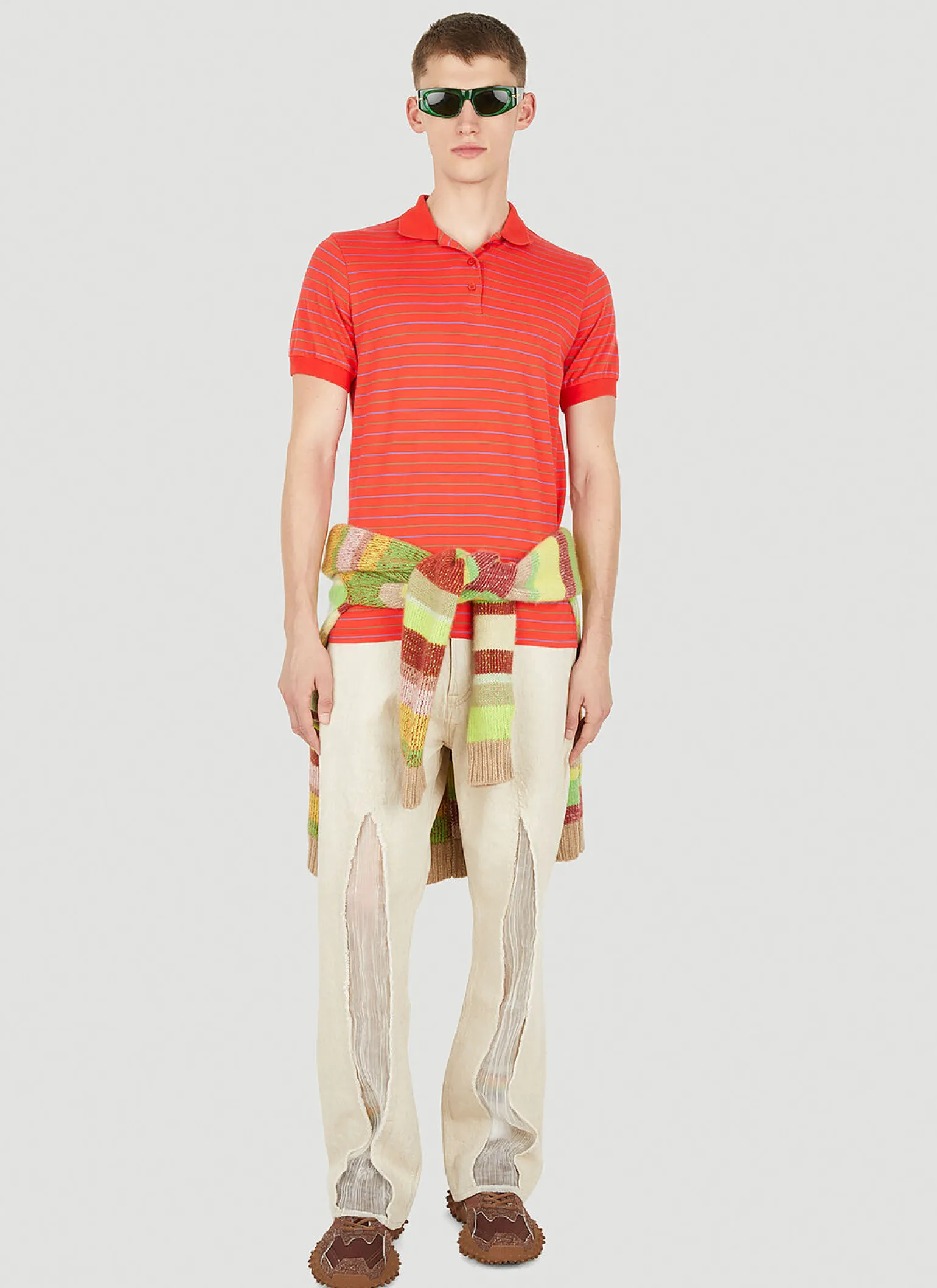 Striped Polo Top