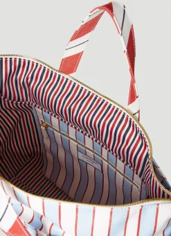 Striped Tool Tote Bag