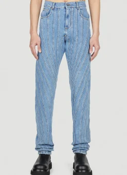 Structured Panel Jeans