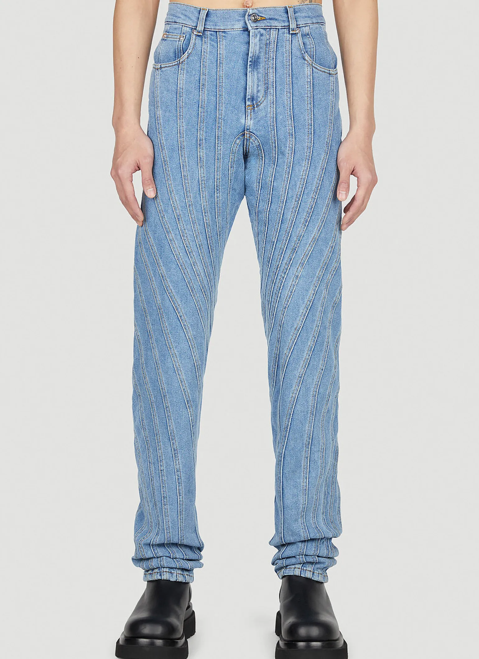 Structured Panel Jeans