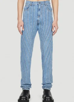 Structured Panel Jeans