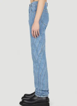 Structured Panel Jeans