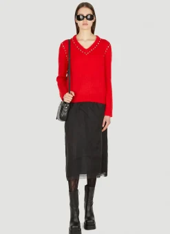 Stud Trim Sweater