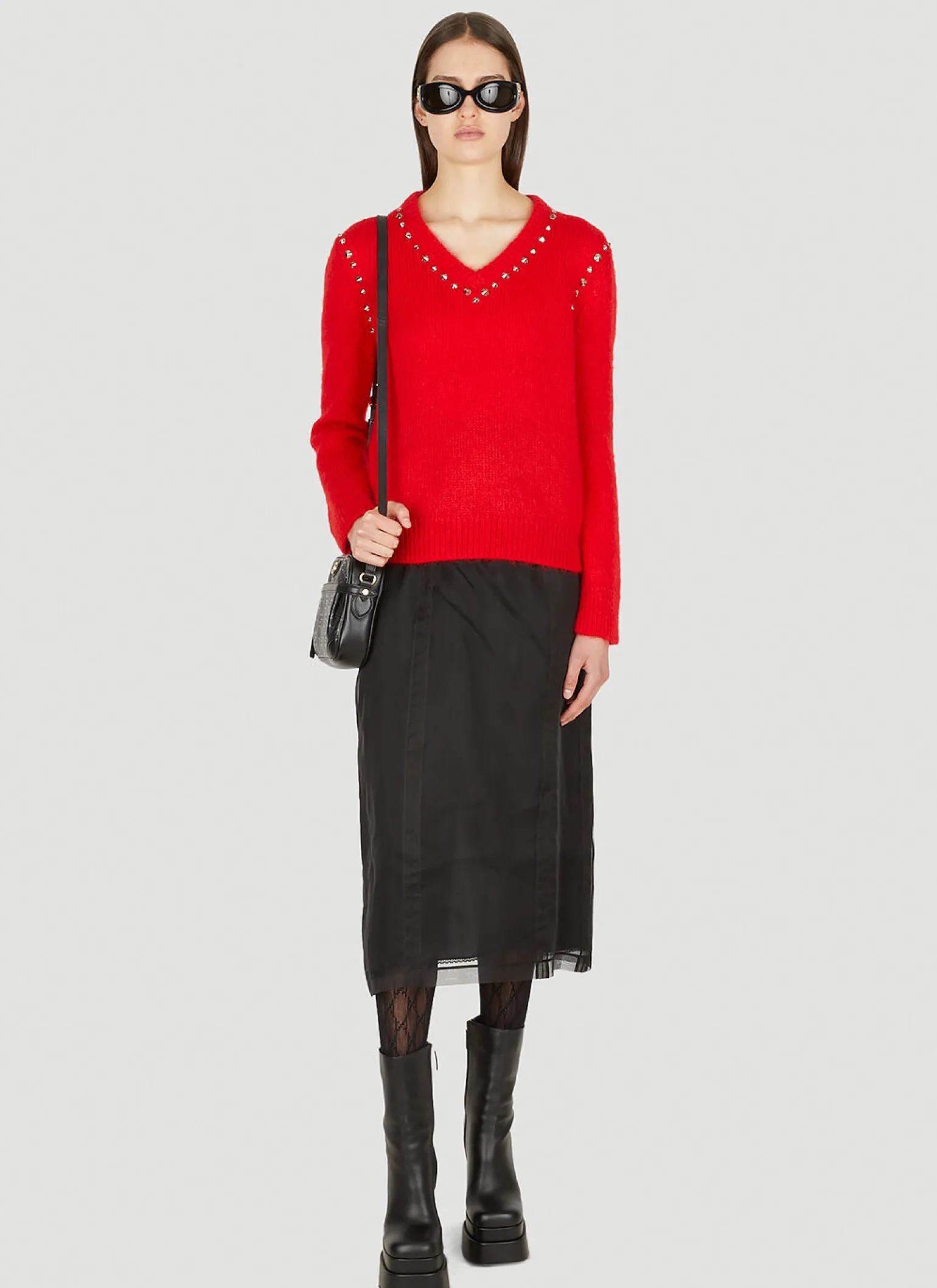 Stud Trim Sweater