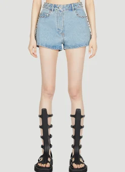 Studded Denim Shorts