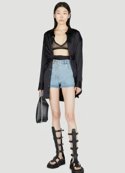 Studded Denim Shorts