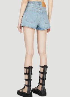 Studded Denim Shorts