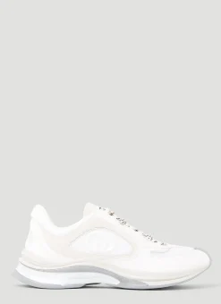 Suede Run Logo Embossed Sneakers