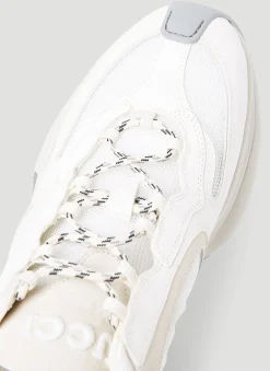 Suede Run Logo Embossed Sneakers