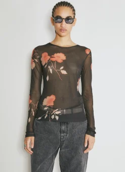 Super Slim Long Sleeve Mesh Top