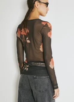Super Slim Long Sleeve Mesh Top