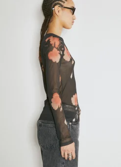 Super Slim Long Sleeve Mesh Top