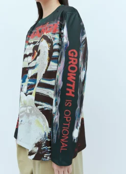 Swan Print Long Sleeve T-Shirt