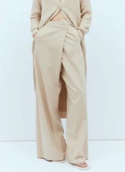 Tailored Wrap Cashmere Pants