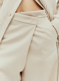 Tailored Wrap Cashmere Pants