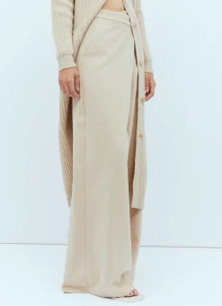 Tailored Wrap Cashmere Pants