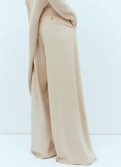 Tailored Wrap Cashmere Pants