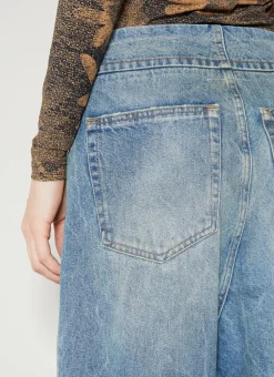 Tapered Button Jeans