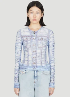 T-Clauzi-H2 Sheer Long Sleeve Top