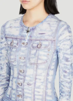 T-Clauzi-H2 Sheer Long Sleeve Top