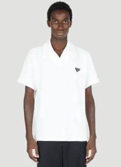 Terry-Cloth Logo Patch Polo Shirt