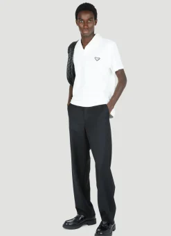 Terry-Cloth Logo Patch Polo Shirt