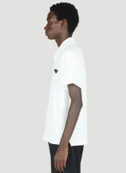 Terry-Cloth Logo Patch Polo Shirt