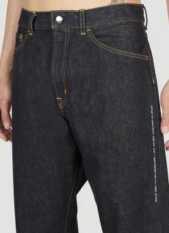 Text Print Jeans